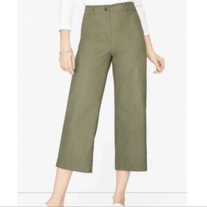 NWT Talbots wide leg chino crop pants